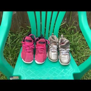 Kids Jordan jump man high top sneakers.